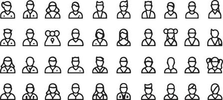 personas avatar icono paquete vector