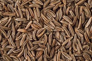 Cumin seed aromatic spice, food background photo