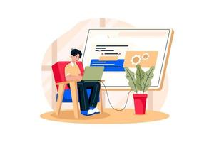 Code Optimization Illustration concept on white background vector