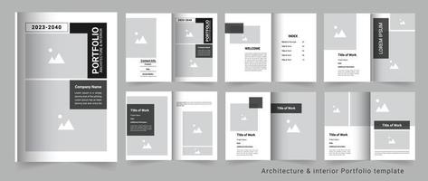 Portfolio design architecture or interior portfolio template vector