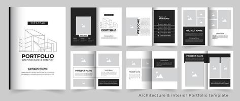 Portfolio design or interior portfolio or architecture portfolio template vector