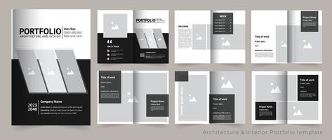 Portfolio template design and architecture portfolio or real estate  portfolio vector