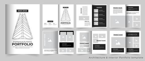 Portfolio design architecture portfolio or interior portfolio vector