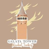 galata torre Turquía vector