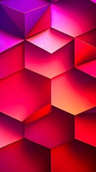 Abstract background consisting of geometric pattern. Gradient color from violet to red. Wide angle format banner photo