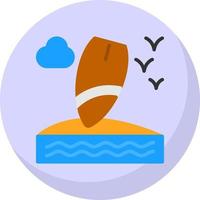 Surfboard Vector Icon Design