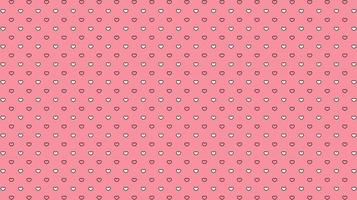 Cute Hearts Polka Dots Seamless Pink Pattern Vector Background