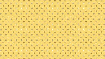 Cute Stars Polka Dots Seamless Yellow Pattern Vector Background