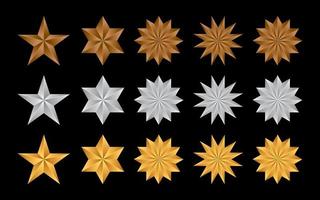 Set of Stars Shape vector