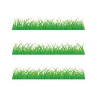 Set of grass footer vector collection