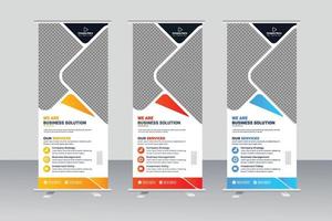 Vector corporate roll up banner design or business products template