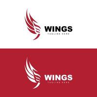 Wings Logo, Phoenix Logo, Bird Wing Vector, Template Illustration, Wing Brand Design vector