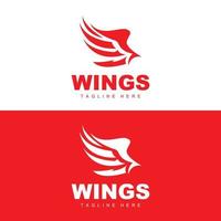 Wings Logo, Phoenix Logo, Bird Wing Vector, Template Illustration, Wing Brand Design vector