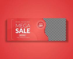 Creative Fashion sale Social media cover  design template vector