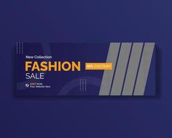 Creative Fashion sale Social media cover  design template vector