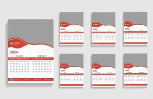 creativo múltiple pared calendario diseño modelo vector