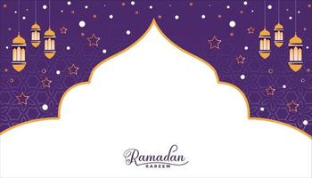 Islamic Ramadan Kareem religious Festival Background and Banner Design vector