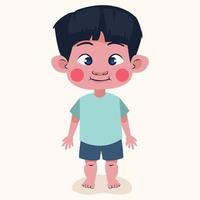 little boy character illustration 4 vector