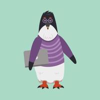 Adelia penguin animal illustration vector