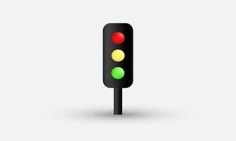 illustration realistic vector unique icon traffic light 3d creative isolated on background