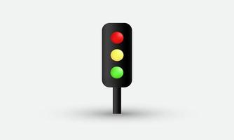 illustration realistic vector unique icon traffic light 3d creative isolated on background