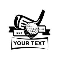 golf logo diseño, golf silueta plantilla, golf emblema Insignia vector