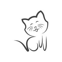 icono de ilustración de logotipo de gato vector