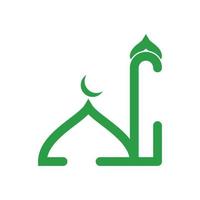 logotipo islámico, mezquita vector