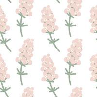 Seamless pattern of abstract phloxes flower in trendy pale pink shades. Springtime. Summer season vector