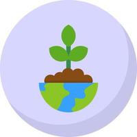 Earth Plant Vector Icon Design