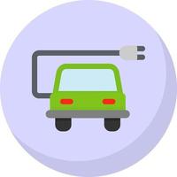 Electric Car Vector Icon Design