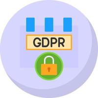 diseño de icono de vector de complemento gdpr