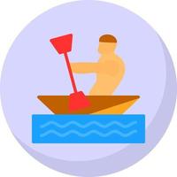 Kayaking Vector Icon Design