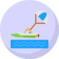 Parasailing Vector Icon Design