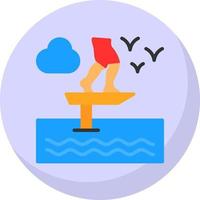 Sit Down Hydrofoiling Vector Icon Design