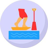 Standup Paddleboarding Vector Icon Design