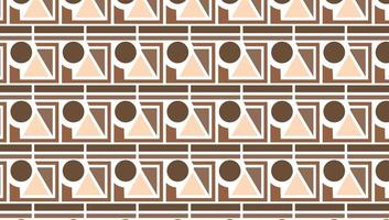 Background century geometric abstract vector seamless pattern with simple shapes and retro color palette. Simple composition for web design, branding, invitations, posters, textile and wallpaper.