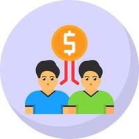 Income Distribution Vector Icon Design