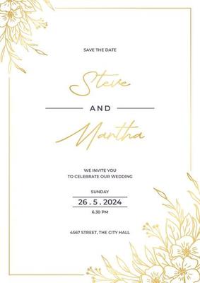 Gold Invitation Vector Art, Icons, and Graphics for Free Download