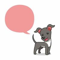 Cartoon character greyhound dog with speech bubble vector