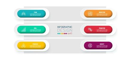 concepto de negocio de plantilla infográfica con diagrama. vector