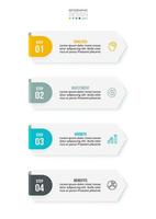 Infographic template business concept with workflow. vector