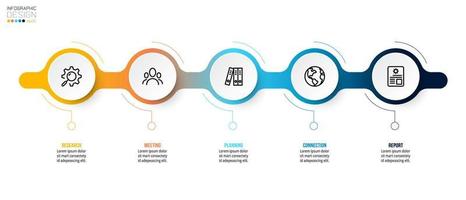 Timeline chart business infographic template. vector