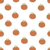Seamless pattern with cartoon cherry tomatoes. colorful vector. hand drawing, flat style. design for fabric, print, textile, wrapper vector