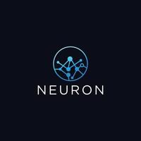 plantilla de icono de diseño de logotipo de neurona vector