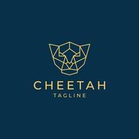 Cheetah geometric logo icon design template vector
