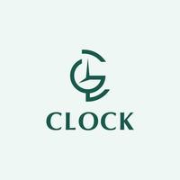 Clock icon flat style isolated on  Clock icon page symbol vector