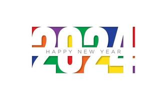 2024 Happy New Year Background Design. Vector Illustration.