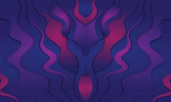 Wavy Blue and Purple Abstract Background Design. vector