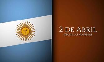 Malvinas Day Background Design. vector